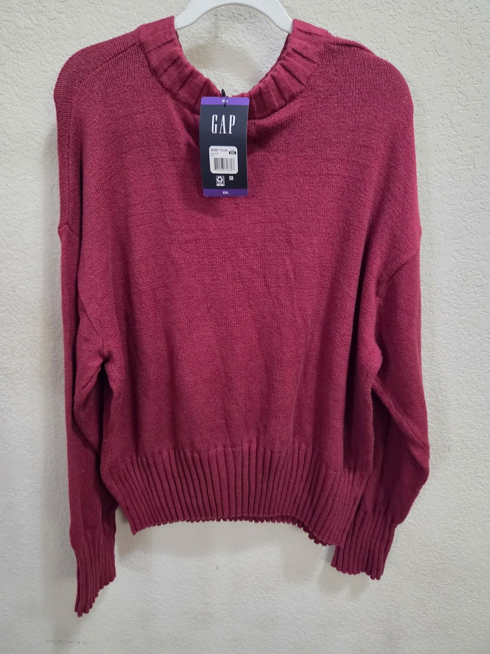 GAP Women's Crewneck Sweater in Raspberry Pink